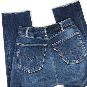 Levis Reworked Jean High Waist Straight Leg Size 29 Dark Wash